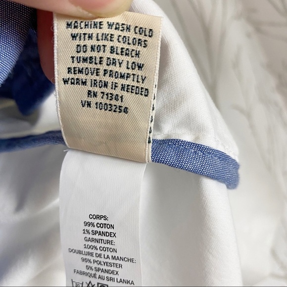 L.L. BEAN White Brushed Cotton Casual 2-Button Blazer Jacket XS Summer - Picture 12 of 13